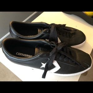 Black and white Converse low tops